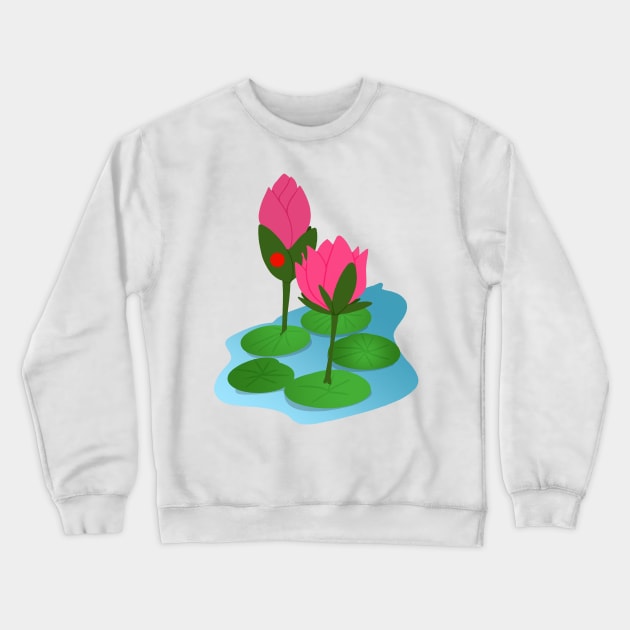 Water Lily Crewneck Sweatshirt by The.Pretty.Latina